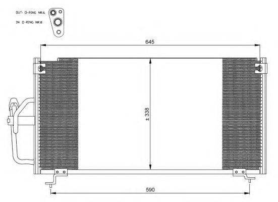 Радиатор кондиционера NRF 35358