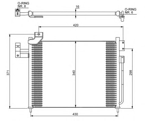 Радіатор кондиціонера NRF 35460