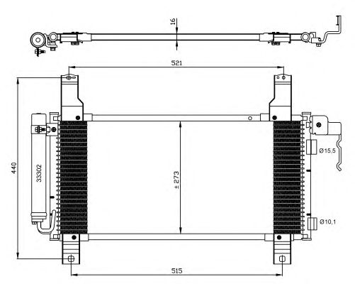Радиатор кондиционера NRF 35464