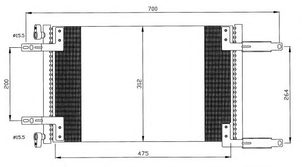 Радиатор кондиционера NRF 35493
