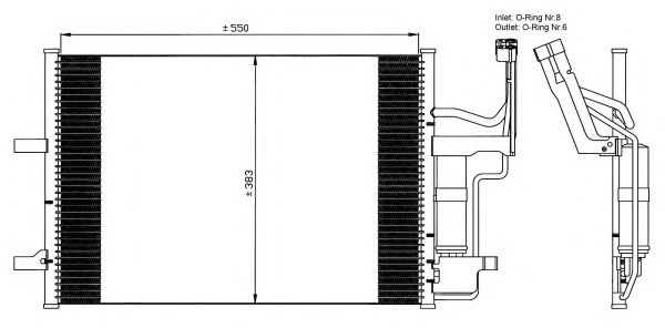 Радиатор кондиционера NRF 35508