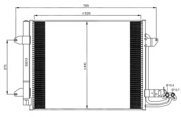 Радиатор кондиционера NRF 35521