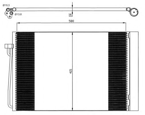 Радиатор кондиционера NRF 35537