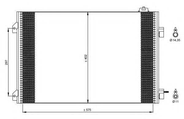 Радиатор кондиционера NRF 35545