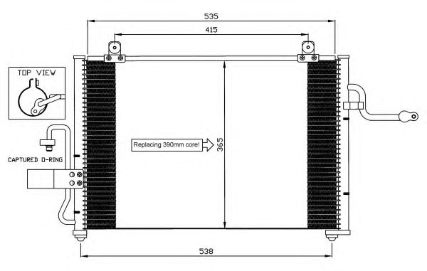Радиатор кондиционера NRF 35568
