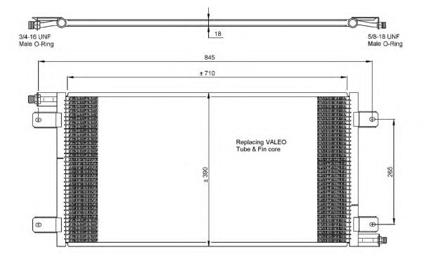 Радиатор кондиционера NRF 35572
