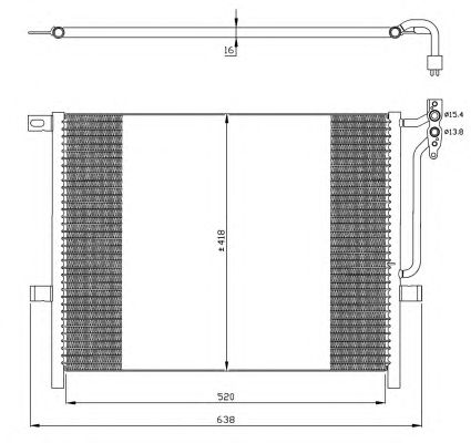 Радиатор кондиционера NRF 35589