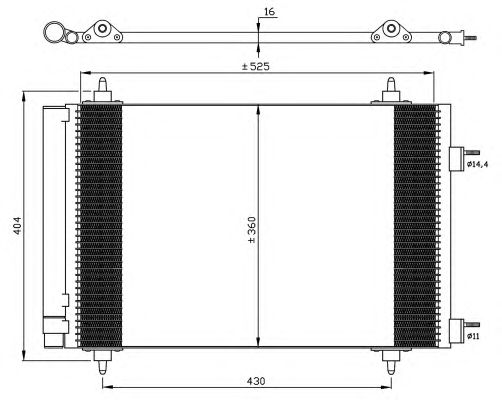 Радиатор кондиционера NRF 35611