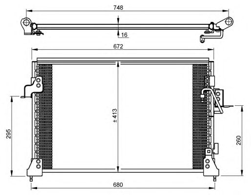 Радиатор кондиционера NRF 35754
