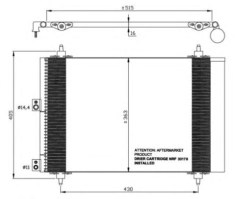 Радиатор кондиционера NRF 35843