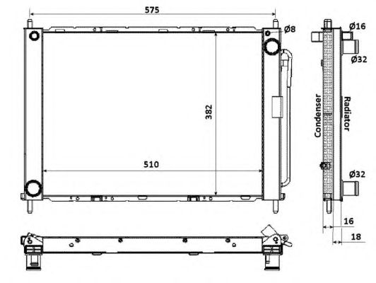 Радіатор кондиціонера NRF 35886