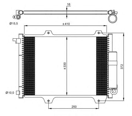 Радиатор кондиционера NRF 35907