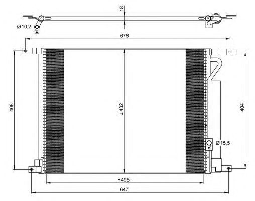 Радіатор кондиціонера NRF 35931