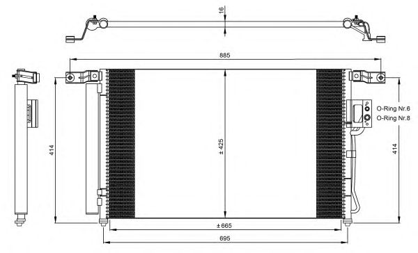 Радиатор кондиционера NRF 35965