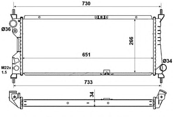 Радиатор, охлаждение двигателя NRF 507522
