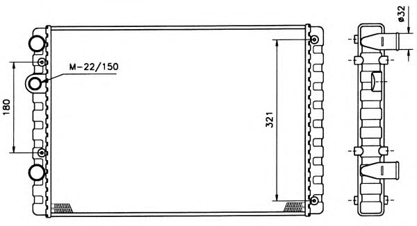Радиатор, охлаждение двигателя NRF 509520