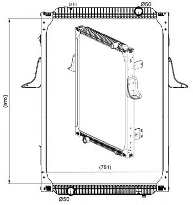 Радиатор, охлаждение двигателя NRF 529564
