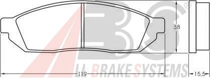 Тормозные колодки A.B.S. 36156