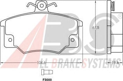 Тормозные колодки A.B.S. 36491