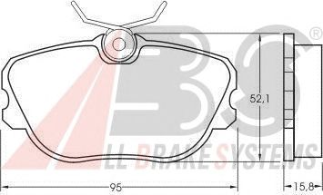 Тормозные колодки A.B.S. 36705