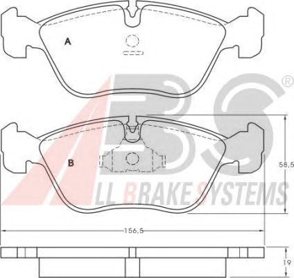 Тормозные колодки A.B.S. 36783