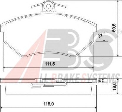 Тормозные колодки A.B.S. 36789