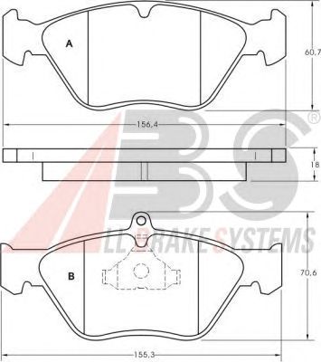 Тормозные колодки A.B.S. 36805