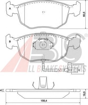 Тормозные колодки A.B.S. 37004
