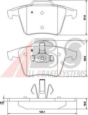 Тормозные колодки A.B.S. 37343