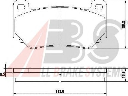 Тормозные колодки A.B.S. 37373