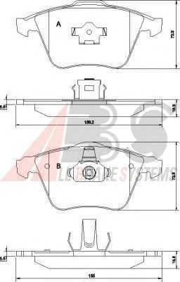 Тормозные колодки A.B.S. 37464
