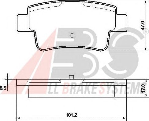 Тормозные колодки A.B.S. 37513