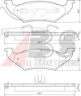 Тормозные колодки A.B.S. 38715