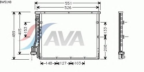 Радиатор кондиционера AVA QUALITY COOLING BW5148