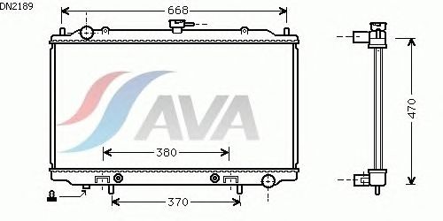 Радиатор, охлаждение двигателя AVA QUALITY COOLING DN2189