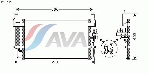 Радиатор кондиционера AVA QUALITY COOLING HY5092