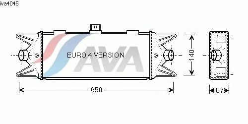 Интеркулер AVA QUALITY COOLING IVA4045