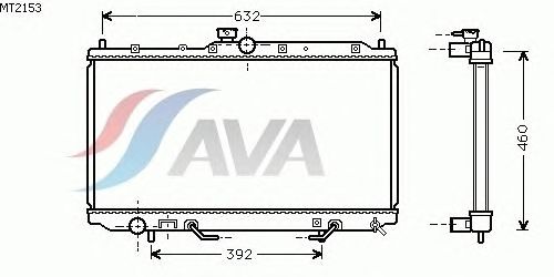 Радиатор, охлаждение двигателя AVA QUALITY COOLING MT2153