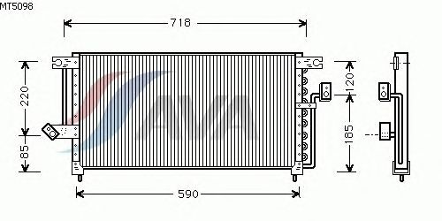 Радиатор кондиционера AVA QUALITY COOLING MT5098