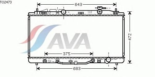 Радиатор, охлаждение двигателя AVA QUALITY COOLING TO2473