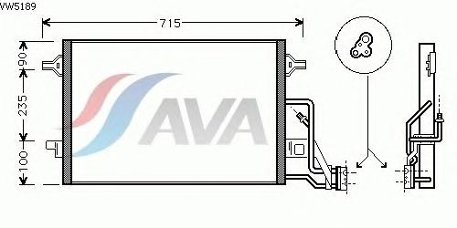 Радиатор кондиционера AVA QUALITY COOLING VW5189