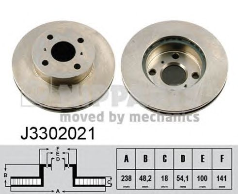 Тормозной диск NIPPARTS J3302021