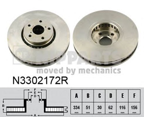 Гальмівний диск NIPPARTS N3302172R