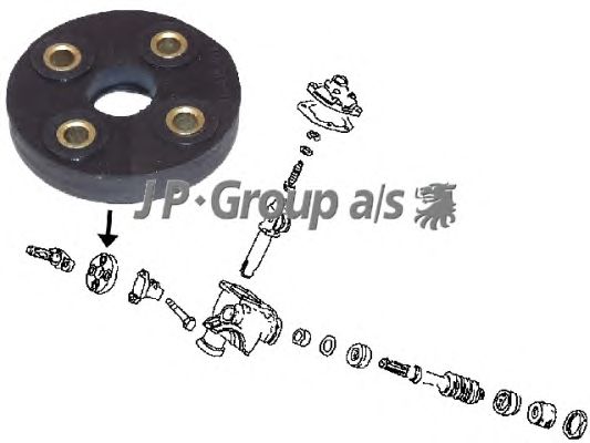 Фланець, колонка рульового управління JP GROUP 8144250200