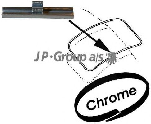 Облицовка / защитная накладка, ветровое стекло JP GROUP 8185950106