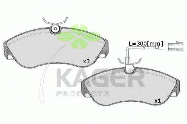 Тормозные колодки KAGER 35-0630