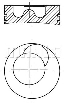 Поршень MAHLE ORIGINAL 209 41 00