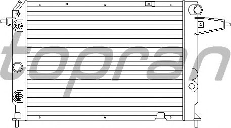 Радиатор, охлаждение двигателя TOPRAN 202 232