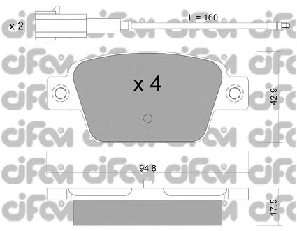 Тормозные колодки CIFAM 822-323-1