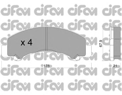 Тормозные колодки CIFAM 822-922-0